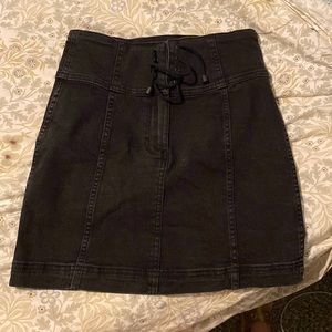 Free People black high wasted mini skirt!